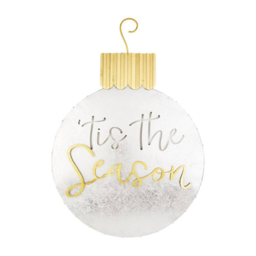 Mudpie tis the season ornament door hanger in silver