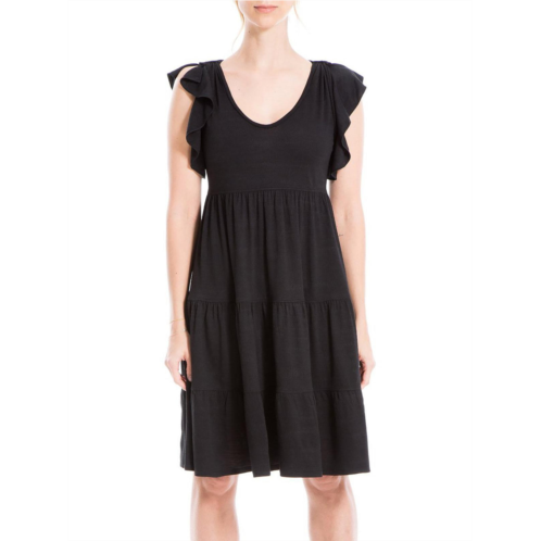 Max Studio womens tiered a-line mini dress