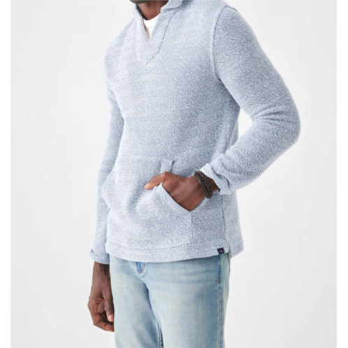 Faherty mens classic hoodie in whitewater