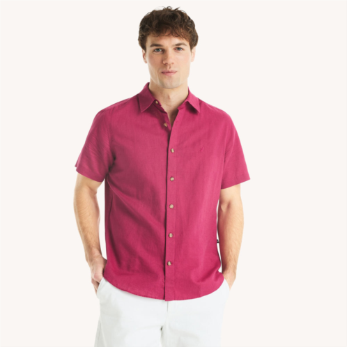 Nautica mens short-sleeve linen shirt