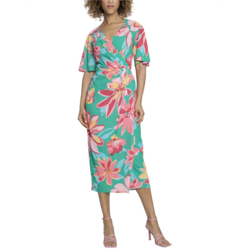 Maggy London freesia floral midi dress