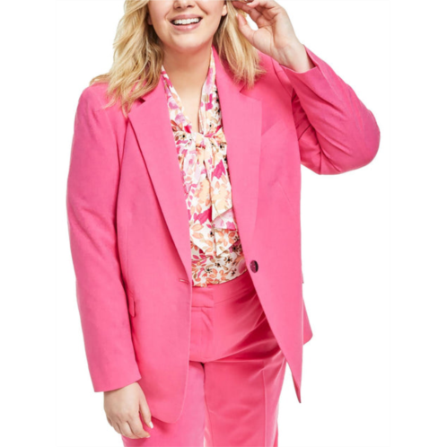 Bar III plus womens stretch polyester one-button blazer