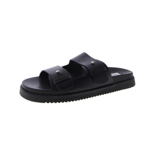 Steve Madden mariel womens leather footbed slide sandals