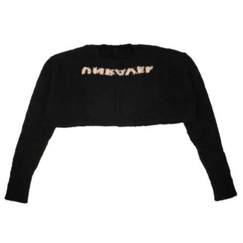 Unravel Project cropped crew neck sweater - black