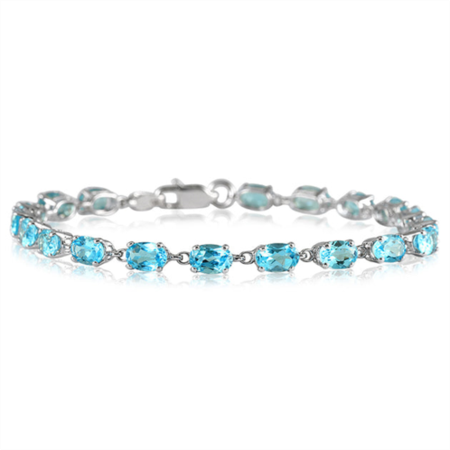 SSELECTS 10 1/2 carat oval topaz bracelet in 10k