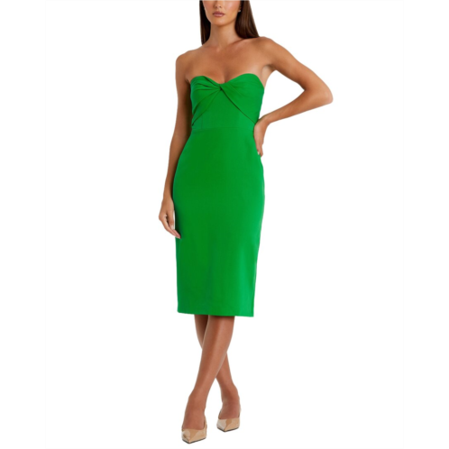 Mac Duggal crepe twist top midi dress