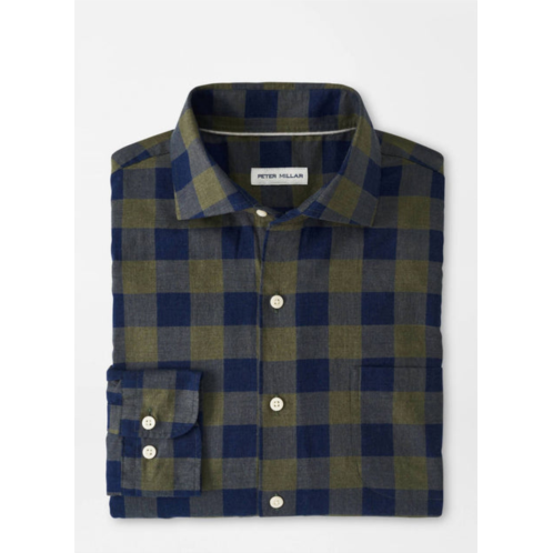 PETER MILLAR thorp cotton sport shirt in juniper