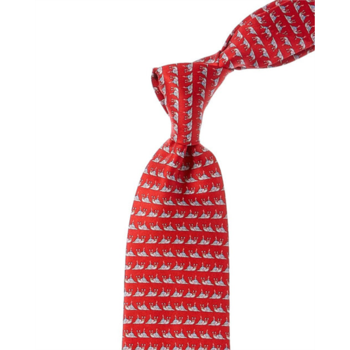 Salvatore Ferragamo ferragamo red snails silk tie