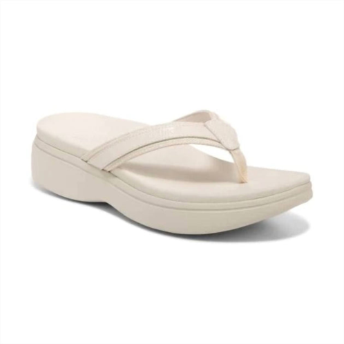 VIONIC womens high tide ii platform sandal - wide width in cream patent