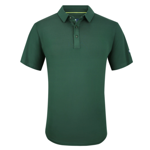 Tom Baine mens performance solid four-way stretch golf polo