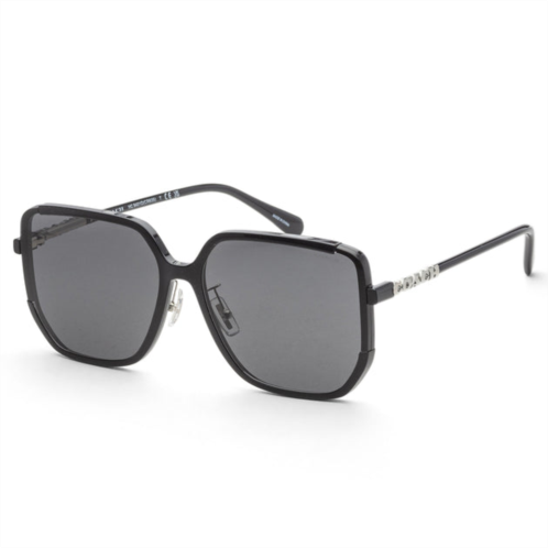 Coach womens 64mm black sunglasses