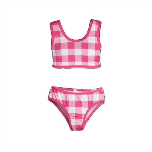 Sal & pimenta girls buffalo swim suit in pink jam