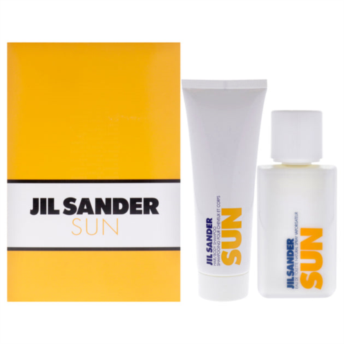 Jil Sander sun by for men - 2 pc gift set 2.5oz edt spray, 2.5oz hair and body shampoo