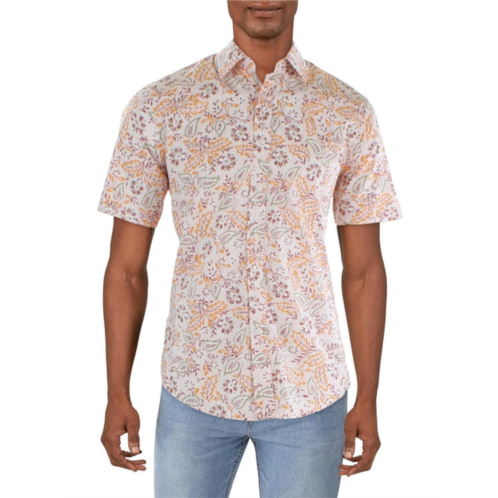 Club Room mens printed cotton button-down shirt