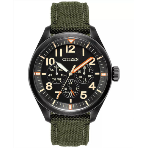 Citizen mens eco-drive military watch in military green