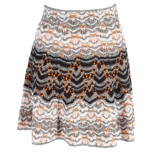 Missoni knit a-line mini skirt in multicolor acetate