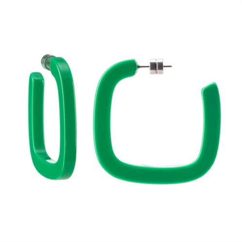 MACHETE midi square hoops in bright green