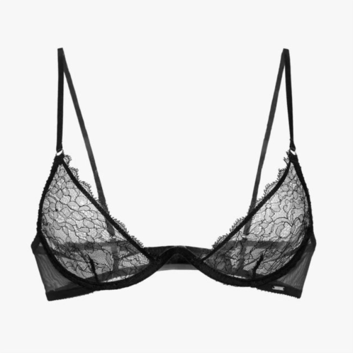 Ajour joli plunge bra in black