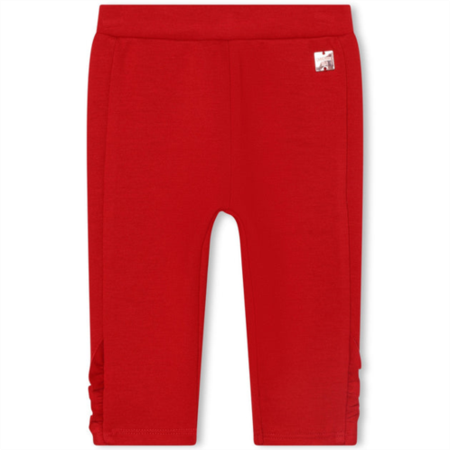 Carrement Beau red ruffle knit trousers