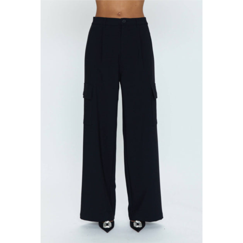 PISTOLA brynn high rise relaxed cargo pant in black