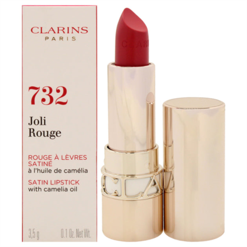 Clarins joli rouge satin lipstick - 732 grenadine by for women - 0.1 oz lipstick