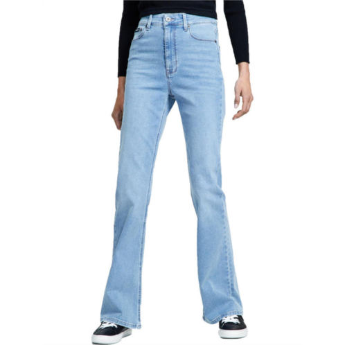 DKNY Jeans boerum womens slimming high rise flare jeans