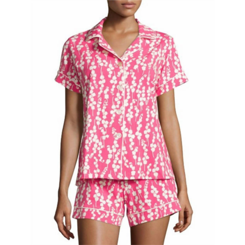 BedHead PJs stretch s/s classic shorty pj set in pink