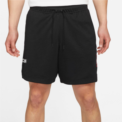 Jordan mens graphic basketball shorts in black/red