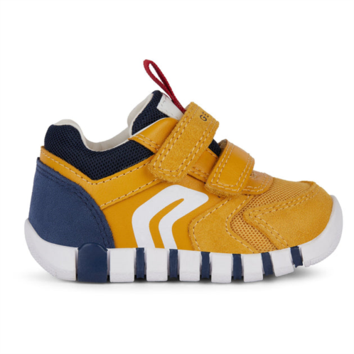 Geox yellow iupidoo velcro sneakers