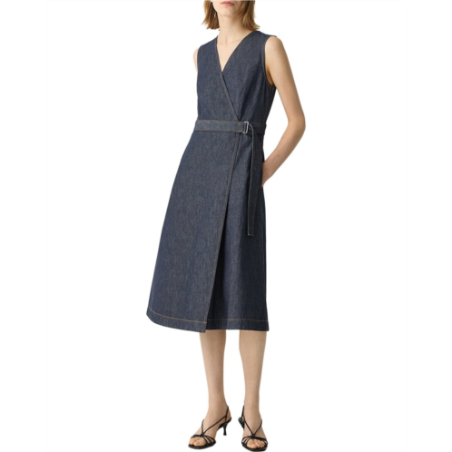 Theory a-line wrap dress