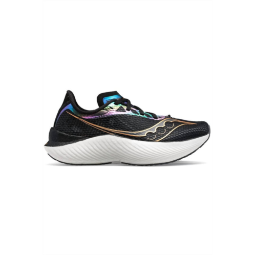 SAUCONY womens endorphin pro 3 running shoes in black/goldstruck