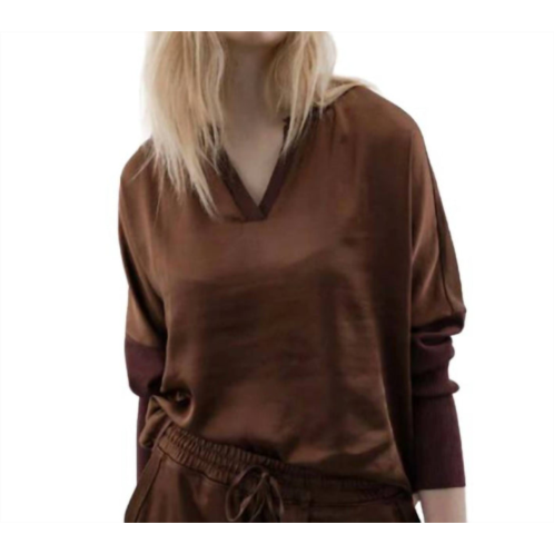 MELISSA NEPTON dale long sleeve top in light brown