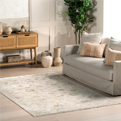 NuLOOM porter faded medallion fringe area rug
