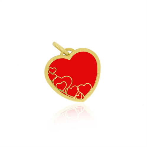 The Lovery coral mosaic heart charm