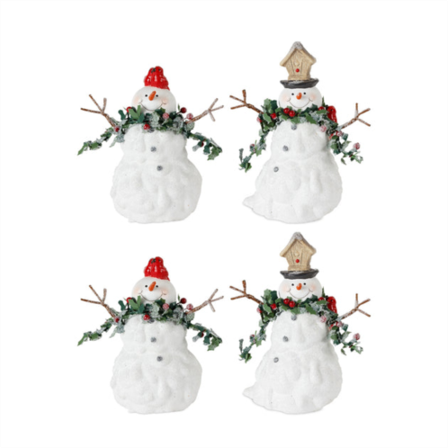 HouzBling snowman (set of 4) 5.5h, 6.5h terra cotta