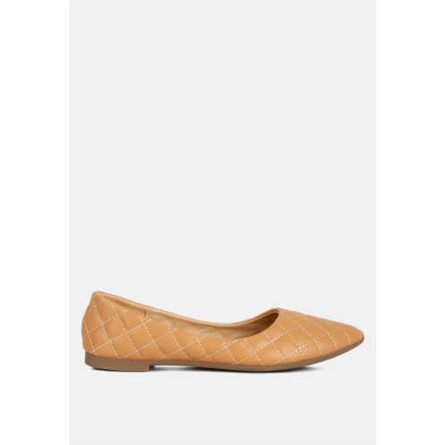 London Rag rikhani quilted detail ballet flats