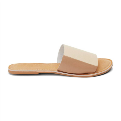 Matisse womens bonfire slide sandal in ivory/taupe