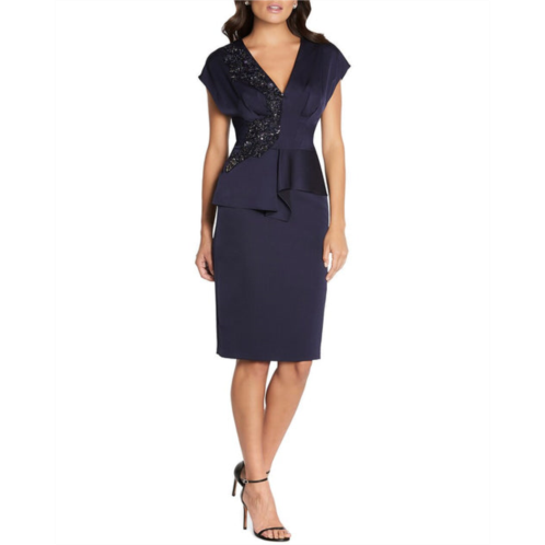 Aidan Mattox v neck cocktail dress