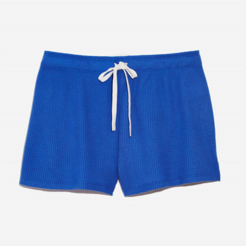 PJ Salvage waffle knit lounge short in royal blue