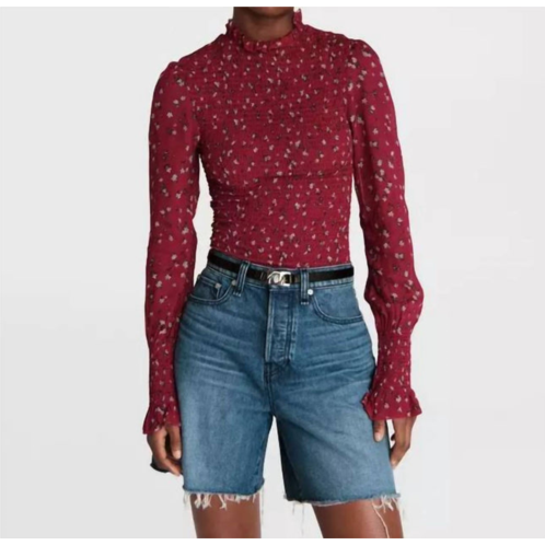 Rag & Bone kayden floral blouse in pink floral