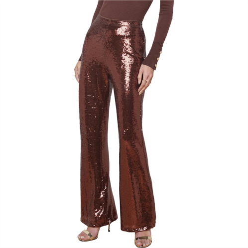 womens high rise sequined flared pants