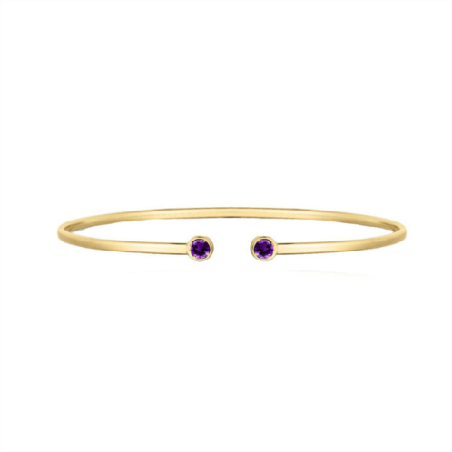 The Lovery amethyst open cuff bangle