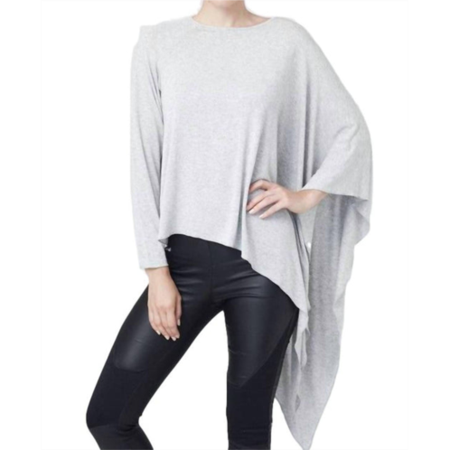 ANGEL asymmetrical tunic top in gray