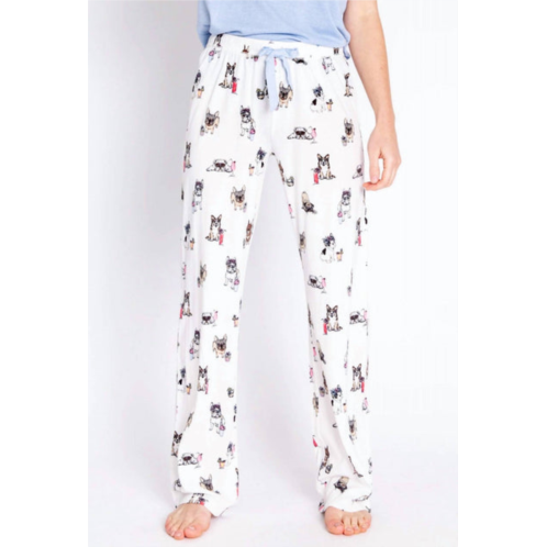 PJ Salvage playful prints pant in white