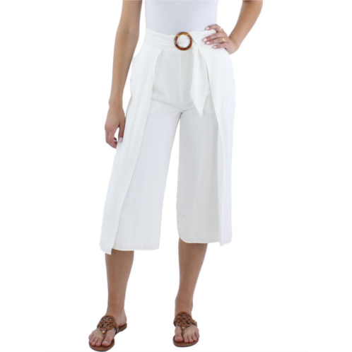 CeCe petites womens high rise wide leg capri pants