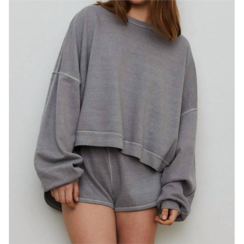 The Blank Lab cropped oversized sweatshirt in grey