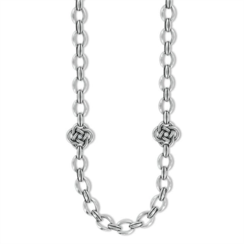 Brighton womens interlock knot link necklace in silver