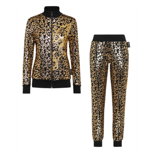 PLEIN SPORT jogging tracksuit: top/trousers leopard