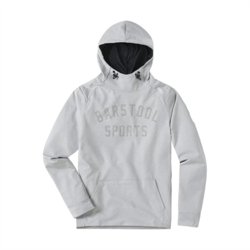 Barstool Sports mens monochrome crossover hoodie ii in heather grey