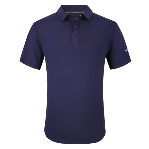 Tom Baine mens performance solid four-way stretch golf polo